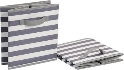 Amazon Basics Cube Organizer Storage Bins Handles, Collapsible Fabric, Pack of 6, 13"x13"x13"