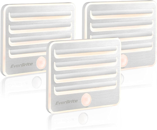 EverBrite Motion Sensor Night Lights, LED Soft Warm Light, Battery Powered Auto Stick-On Night