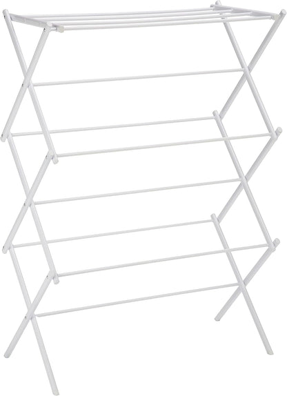 Amazon Basics Foldable Portable Laundry Rack for Air Drying Clothing, Indoor Outdoor Use - 14.5" D