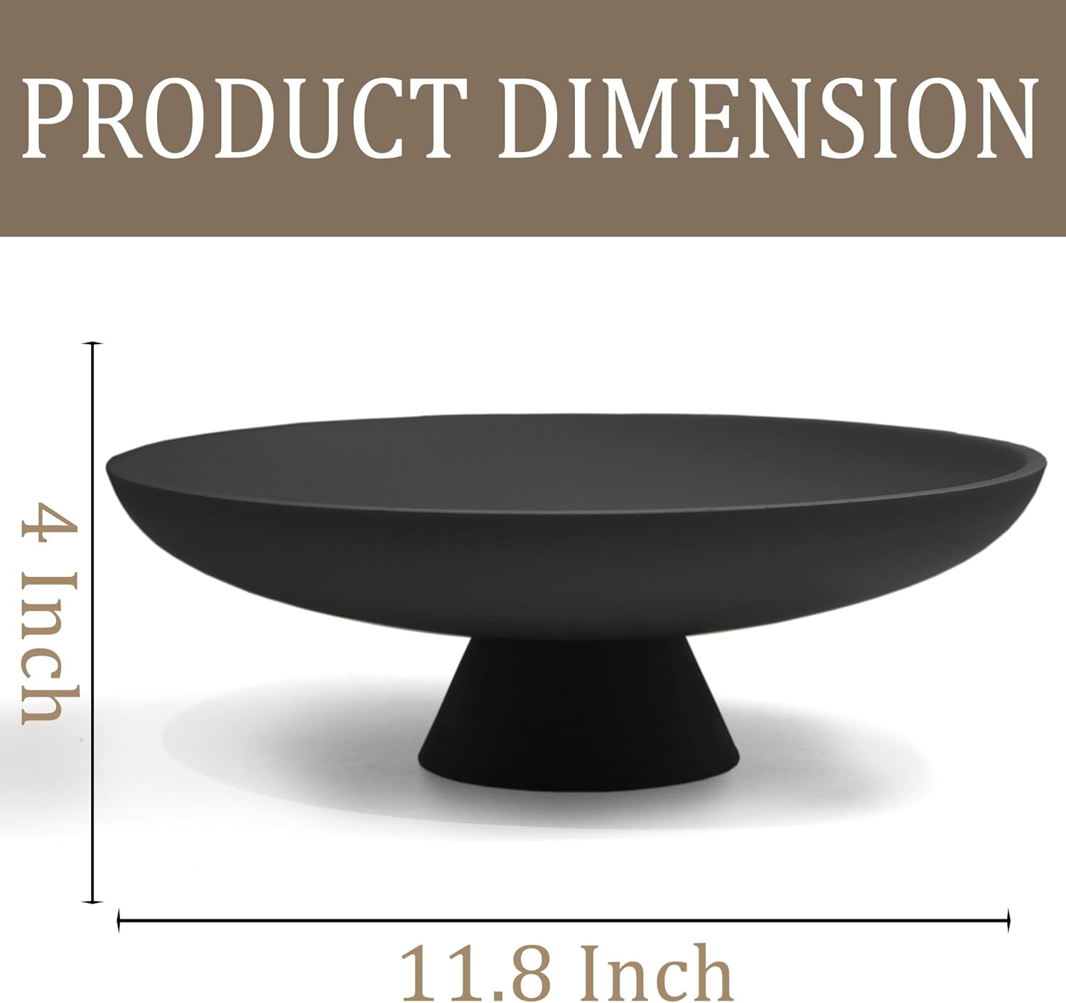 Large Decorative Bowl, Modern Resin Pedestal Bowl for Home Decor, Stylish Fruit Bowl for Kitchen