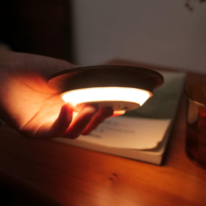Motion Sensor Night Light Wood Rechargeable Battery-Powered Stick-On Step Lights Magnetic Closet