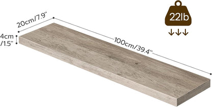 HOOBRO Floating Shelves for Wall, Wall Mounted Shelf Set of 2, 39.4" Hanging Shelf with Invisible