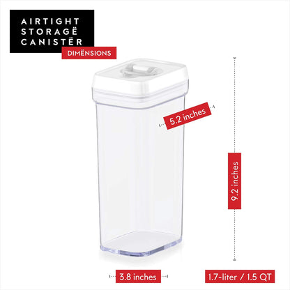 DWËLLZA KITCHEN Airtight Food Storage Containers – 4 Piece set Air Tight Pantry Storage Containers