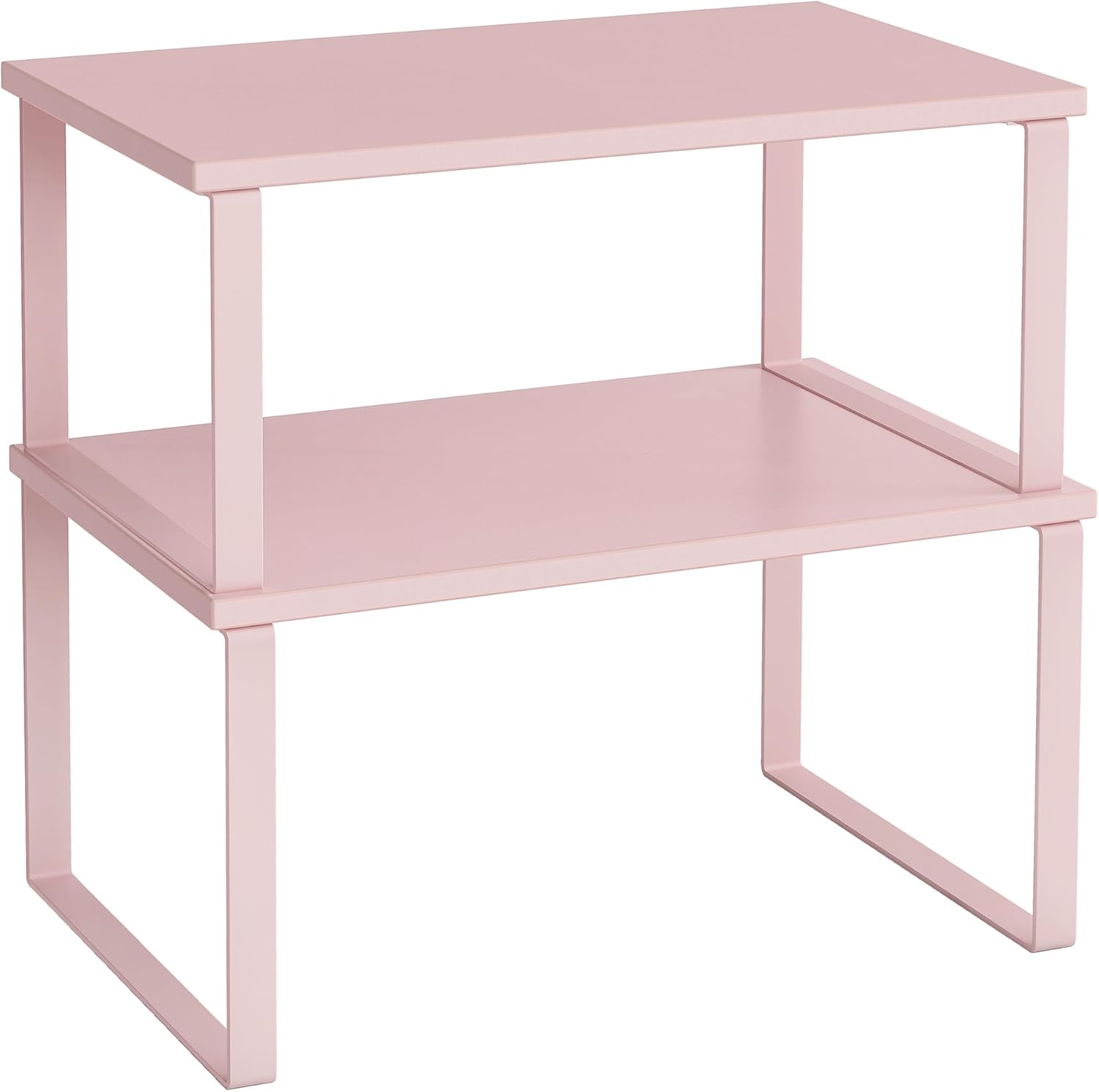 SONGMICS Cabinet Organizer Shelf, Set of 2 Kitchen Counter Shelves, Kitchen Storage, Spice Rack