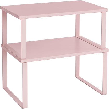 SONGMICS Cabinet Organizer Shelf, Set of 2 Kitchen Counter Shelves, Kitchen Storage, Spice Rack