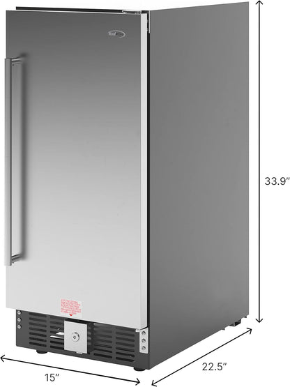 KoolMore 15” Inch 3 Cu. Ft. Built-In Mini Fridge for Food and Beverages with 3 Glass Shelves