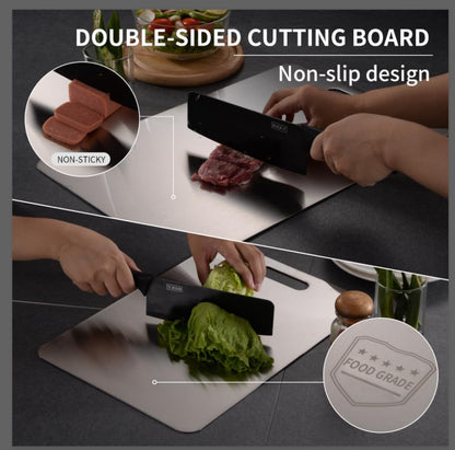 Katuchef Titanium Cutting Board 2025 New Upgrade Pure Titanium Cutting Boards for Kitchen Double