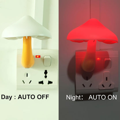 AUSAYE 5 Pack Sensor LED Night Lights Plug in Lamp Mushroom Light for Adults Kids NightLight