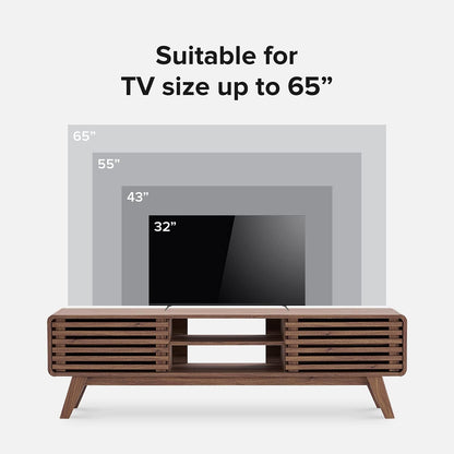 mopio Ensley TV Stand, Mid Century Modern for 55/60/65 inch TV, Farmhouse TV Stand, Entertainment