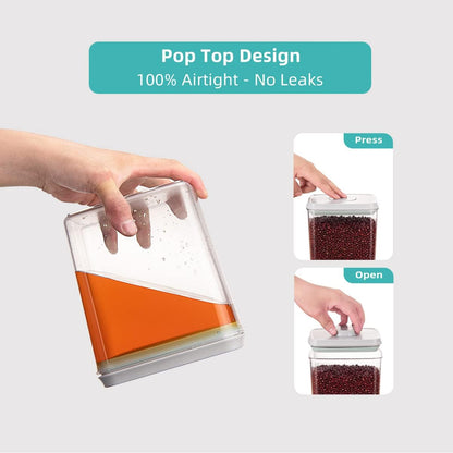 Ankou Food Storage Containers Pop Airtight Food Storage Containers with Lids for Kitchen Pantry