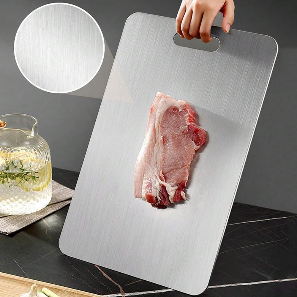 Titanium Cutting Board,100% Pure Titanium Cutting Boards for Kitchen, 2025 Double Sided Food-Grade