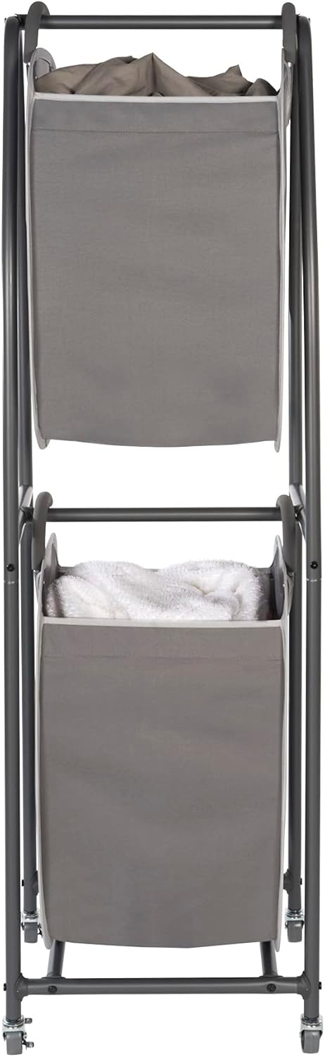 Neatfreak - 2 Tier Laundry Sorter - Laundry Hamper With Wheels & 2 x Laundry Basket Tote Bags For
