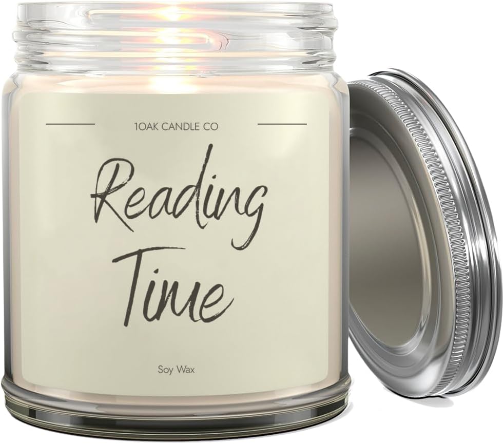1OAK Vanilla Soy Candles - Reading Candle - Gifts for Readers - Cool Gifts for Book Lovers Women