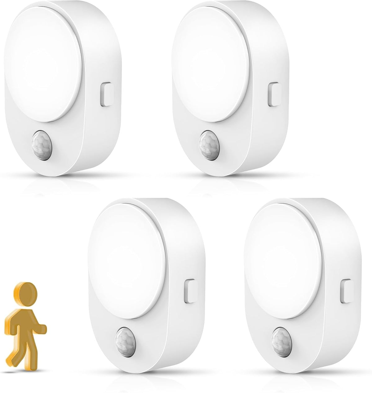 L LOHAS LED Plug in Night Light with Motion Sensor and Dusk to Dawn Sensor,[4-PACK] Night Lights