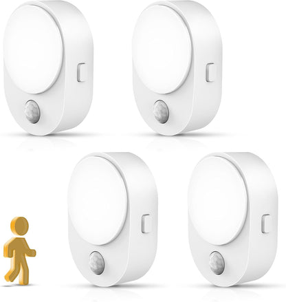 L LOHAS LED Plug in Night Light with Motion Sensor and Dusk to Dawn Sensor,[4-PACK] Night Lights
