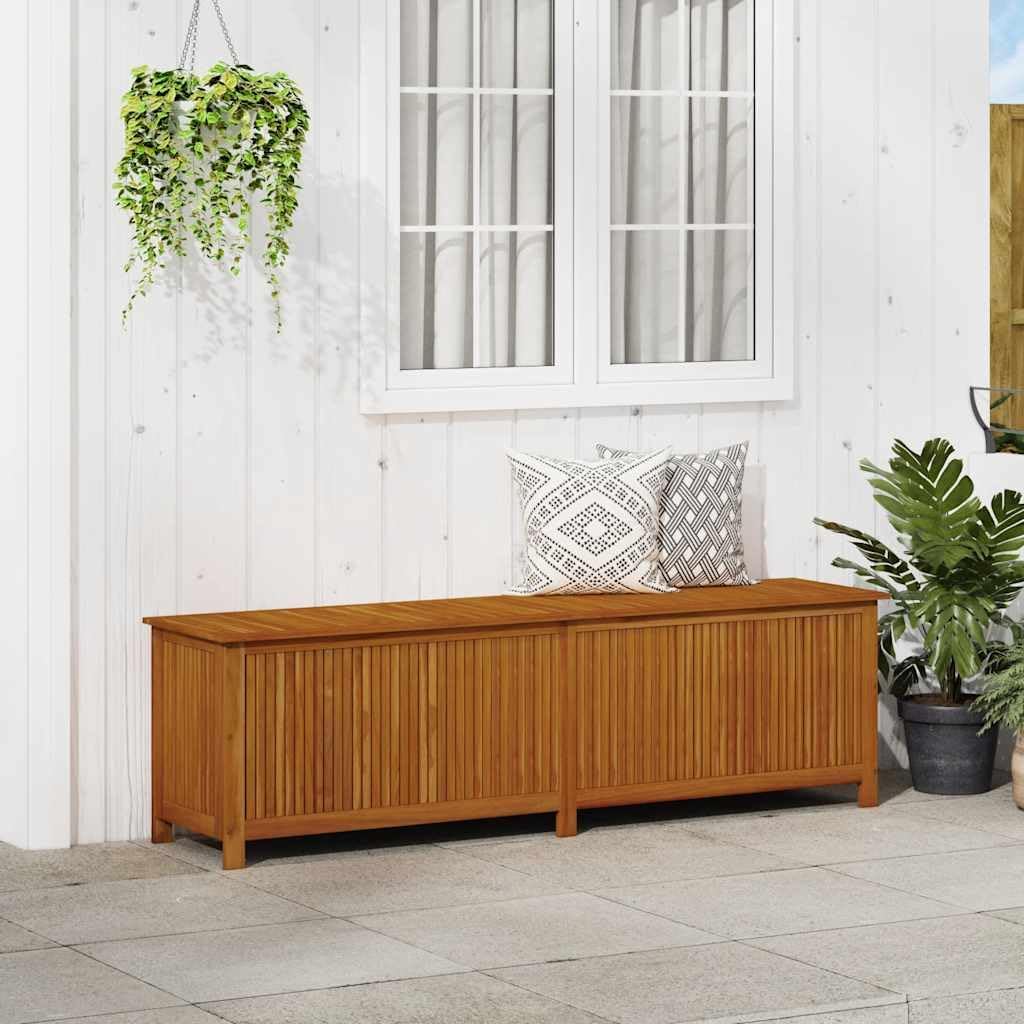 vidaXL Outdoor Storage Box, Deck Box with Gas-Lift Lid, Storage Chest with Water-Resistant Zippered