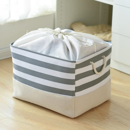 TheWarmHome Jumbo Storage Bins Baskets, Sturdy Fabric Organizing Basket W/Handles, Decorative