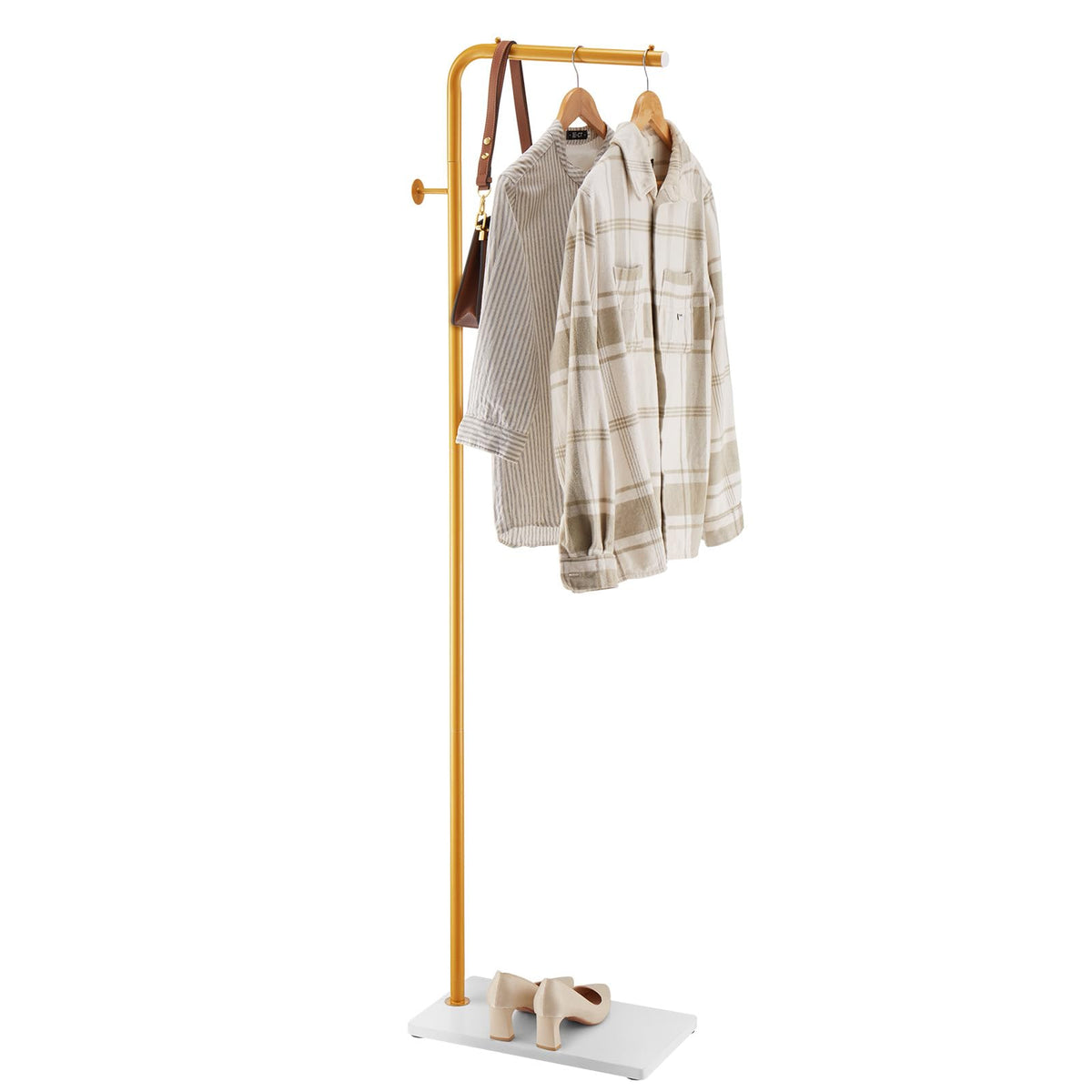 VEVOR Coat Rack, Freestanding Coats Rack Stand with Quartz Stone Base & 3 Round Hooks, Free