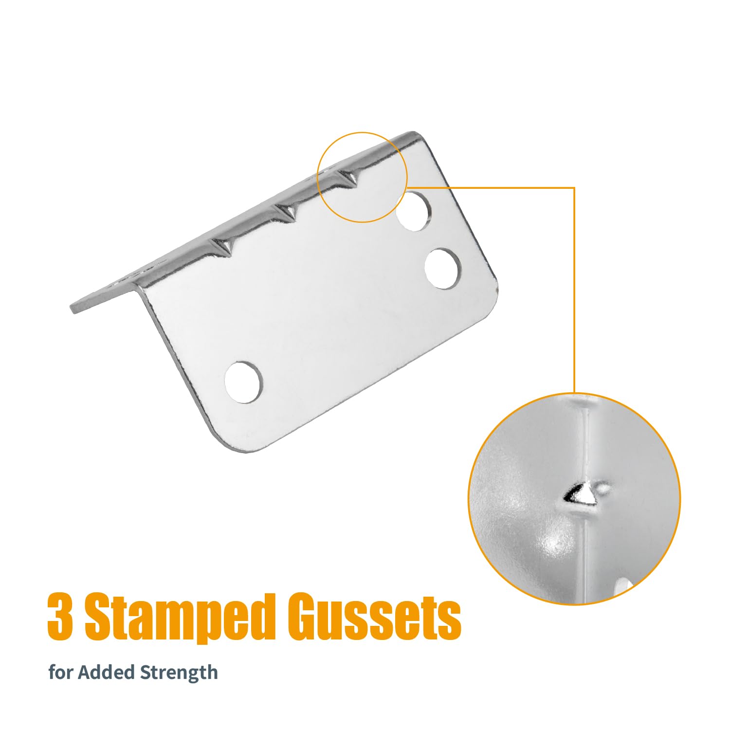 POWERTEC L Bracket 25PK, 90 Degree Shelf Brackets, Corner Braces for Wood Shelves/Cabinet/Work
