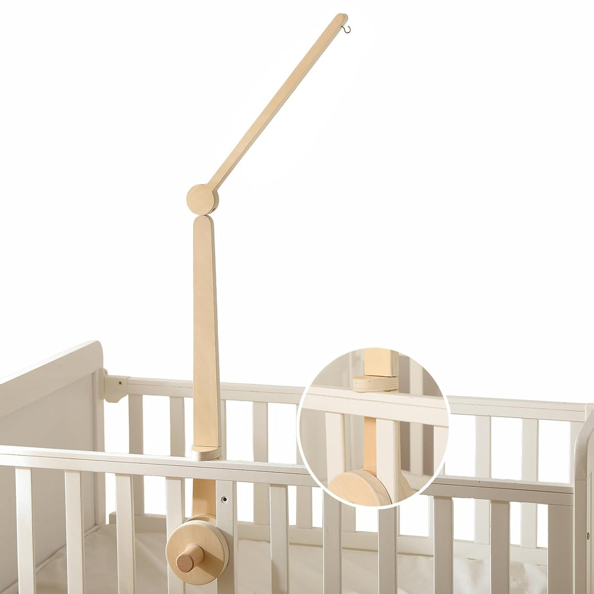 HI BABY MONMENT Crib Mobile Arm - Baby Mobile Hanger with 2-Height Settings Adjustable, Stabilizing