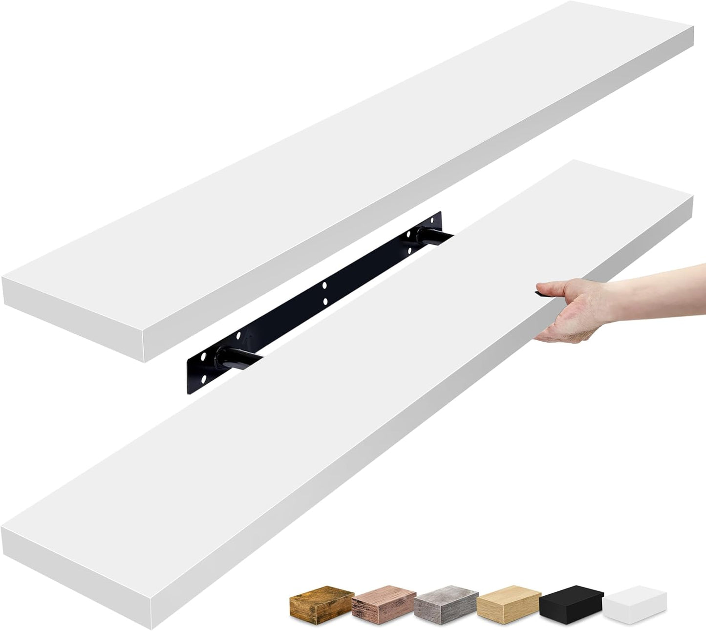 Sorbus Floating Shelves for Wall - 35 Inch Long Bathroom Shelves, Wall Decor for Bedroom, Kitchen