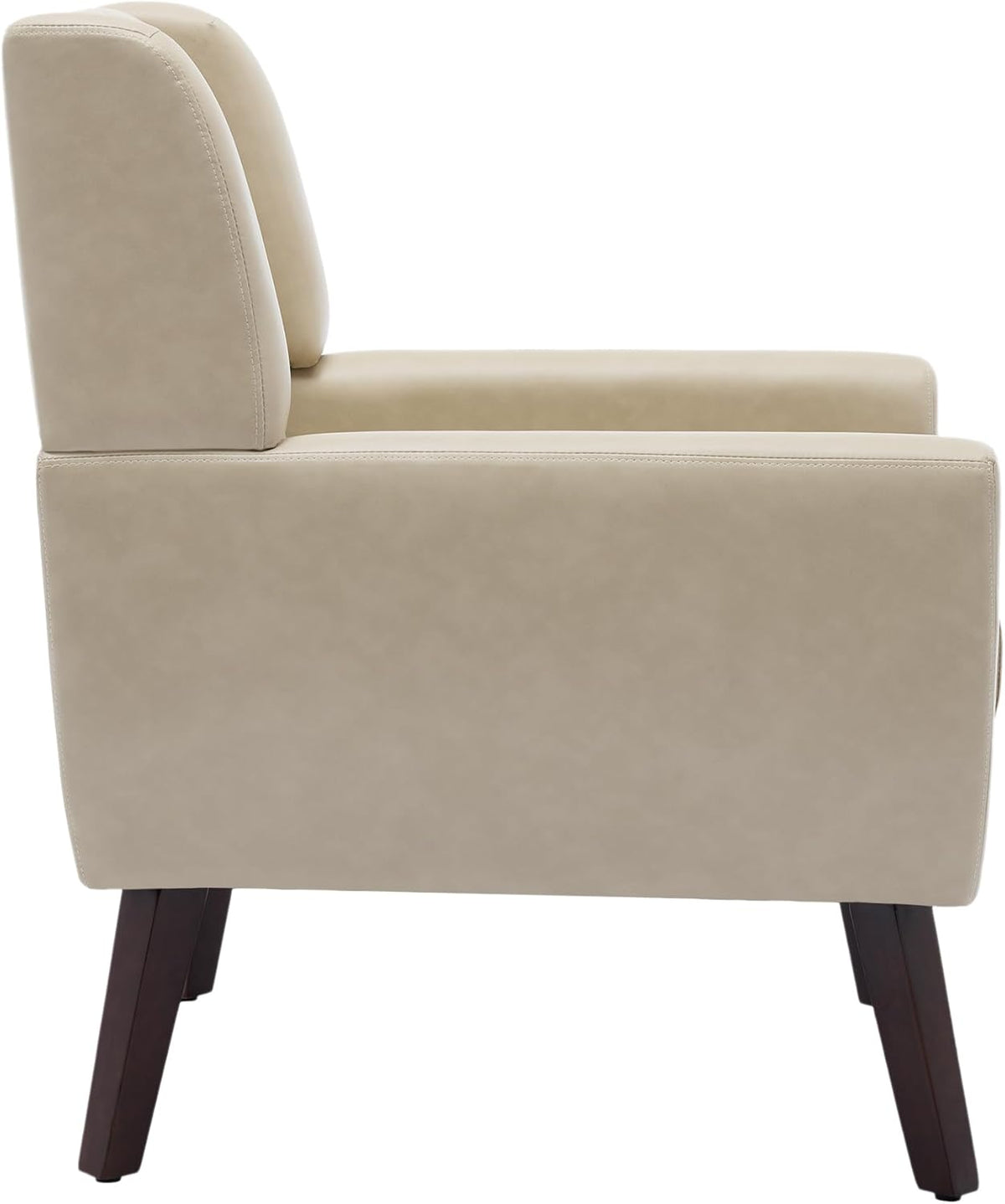UIXE Faux Leather Accent Chair, Modern Arm Club Chair Upholstered Armchair for Living Room, Comfy