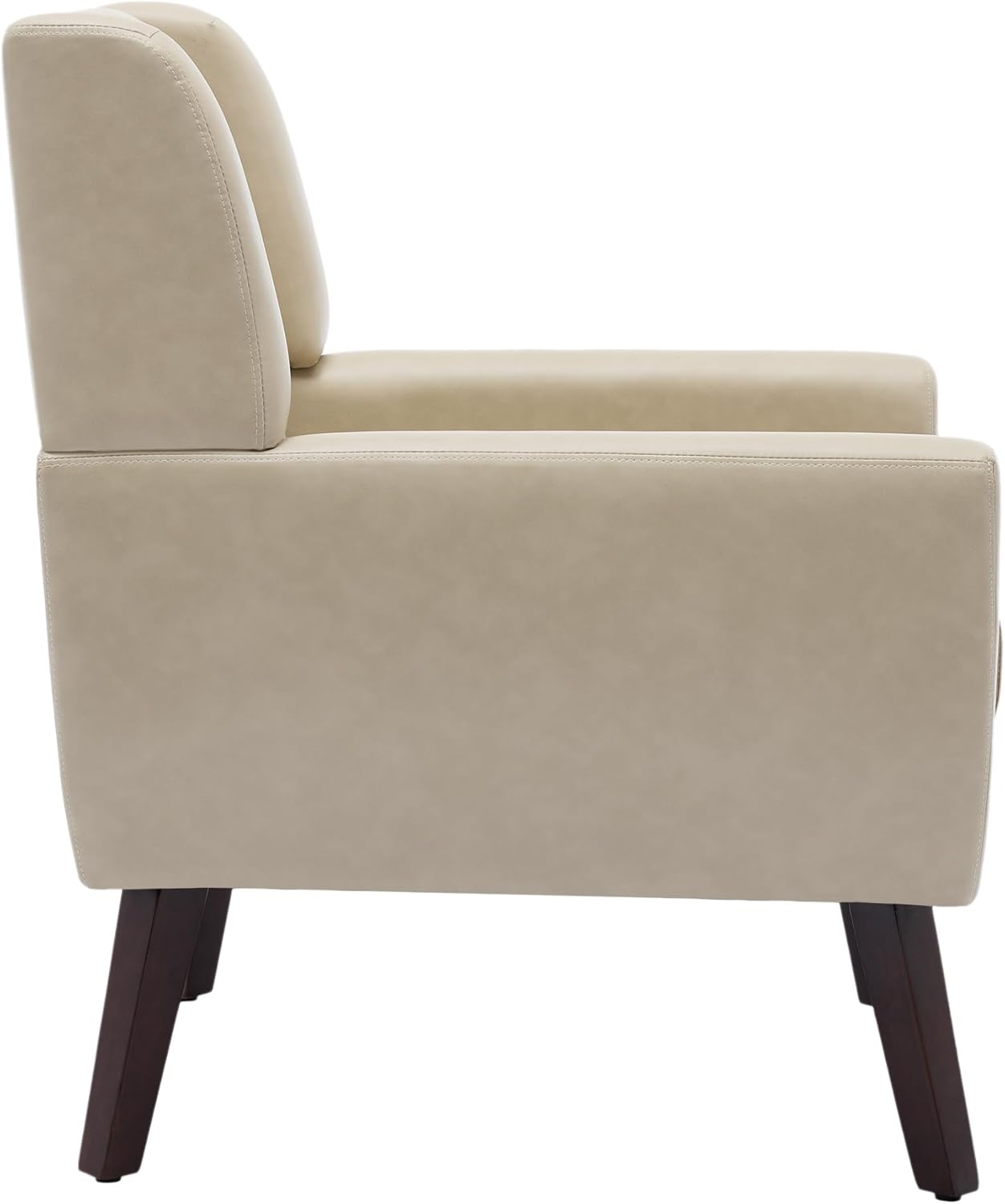 UIXE Faux Leather Accent Chair, Modern Arm Club Chair Upholstered Armchair for Living Room, Comfy