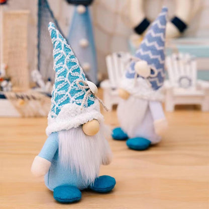 Summer Gnomes Decorations, Beach Gnomes Plush Decor for Home Ocean Day Gnome Tiered Tray Decor