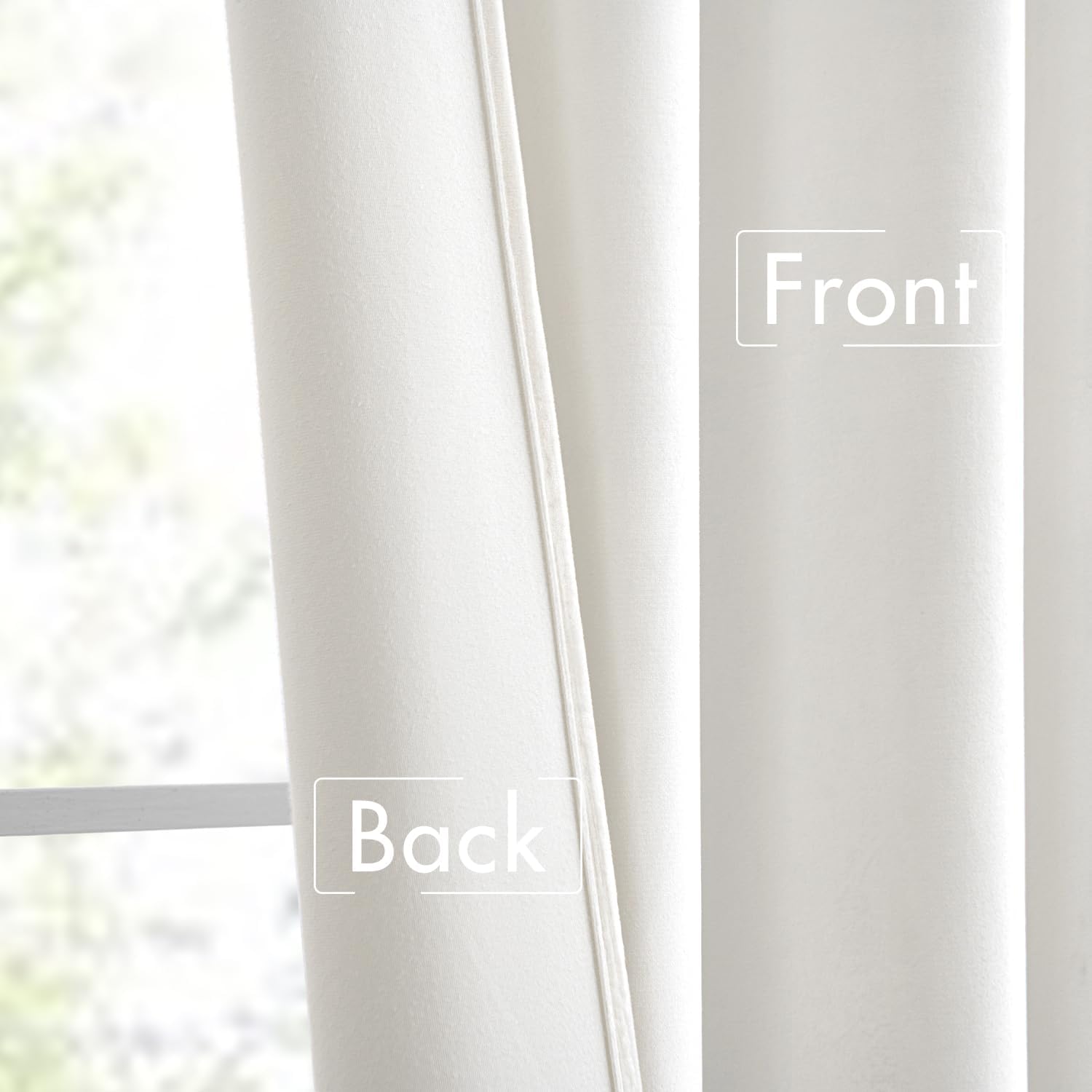 MIULEE White Velvet Curtains 84 inches Long 2 Panels - Luxury Pinch Pleated Room Darkening Window