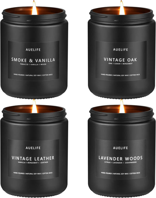 Scented Candles Set | Men Candle Set, Scented Candles for Home, Gifts for Men Aromatherapy Gift Set