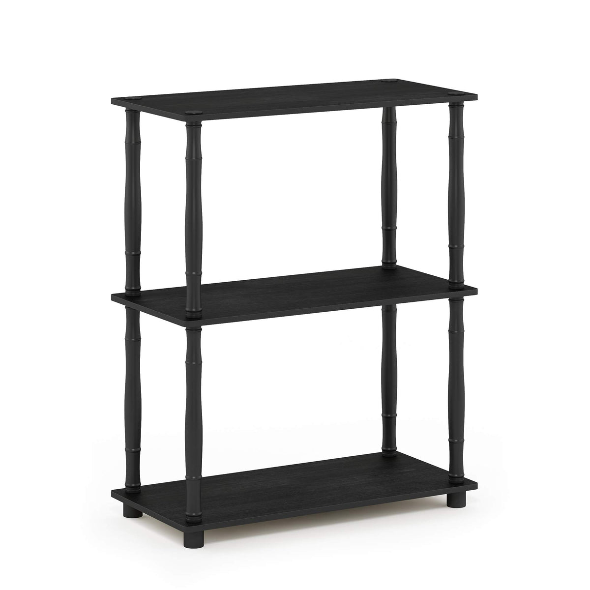 Furinno TURN-N-TUBE Storage Shelves, 3-Tier Book Shelf, Corner Shelf, Toolless Open Shelves, for