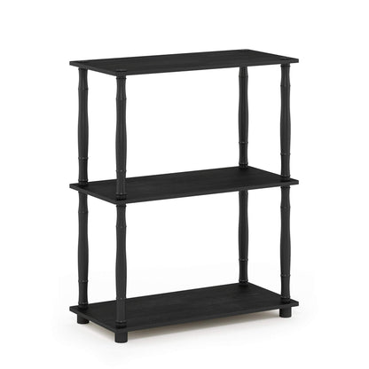 Furinno TURN-N-TUBE Storage Shelves, 3-Tier Book Shelf, Corner Shelf, Toolless Open Shelves, for