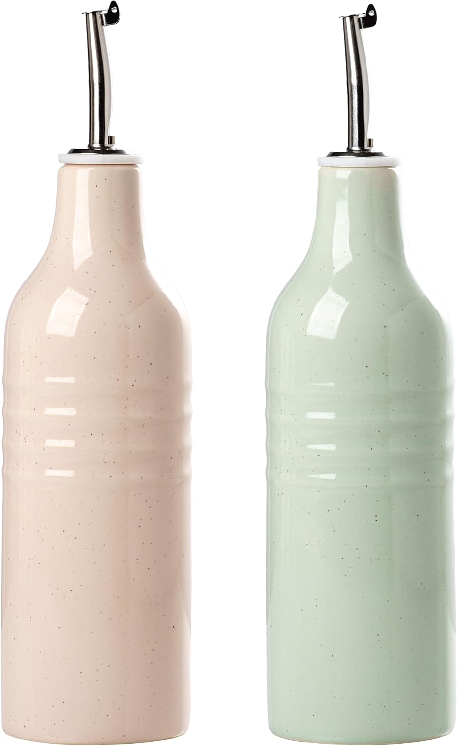 famiware Jupiter 16oz Ceramic Olive Oil Dispenser Bottle, Olive Oil and Vinegar Dispenser Bottle