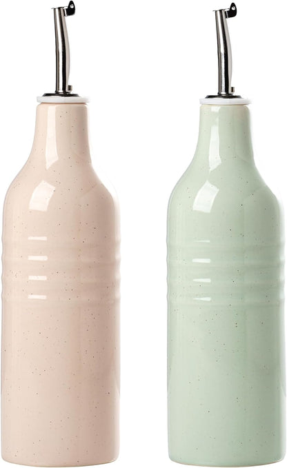 famiware Jupiter 16oz Ceramic Olive Oil Dispenser Bottle, Olive Oil and Vinegar Dispenser Bottle