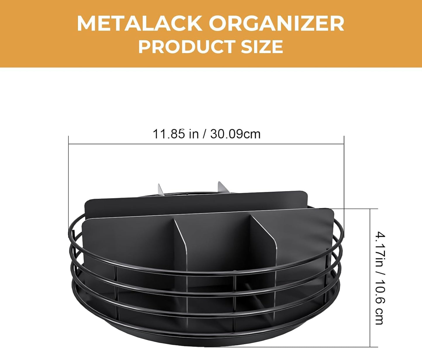 Snack Organizer - Versatile Snack Storage, Lazy Susan with Convenient Grab-and-Go Design, Metal