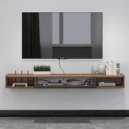 Pmnianhua Floating TV Shelf, 47'' Wall Mounted TV Stand Floating TV Console Media Entertainment