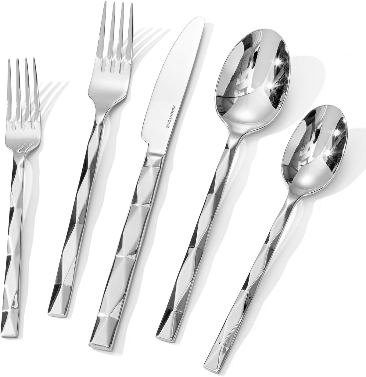 KINGSTONE Silverware Set, Luxury 30 Piece Flatware Set for 6, 18/10 Stainless Steel Cutlery Set