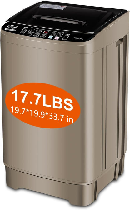 17.7 lbs Portable Washer Drain Pump, Full Automatic Washing Machine with LED Display, 10 Programs &