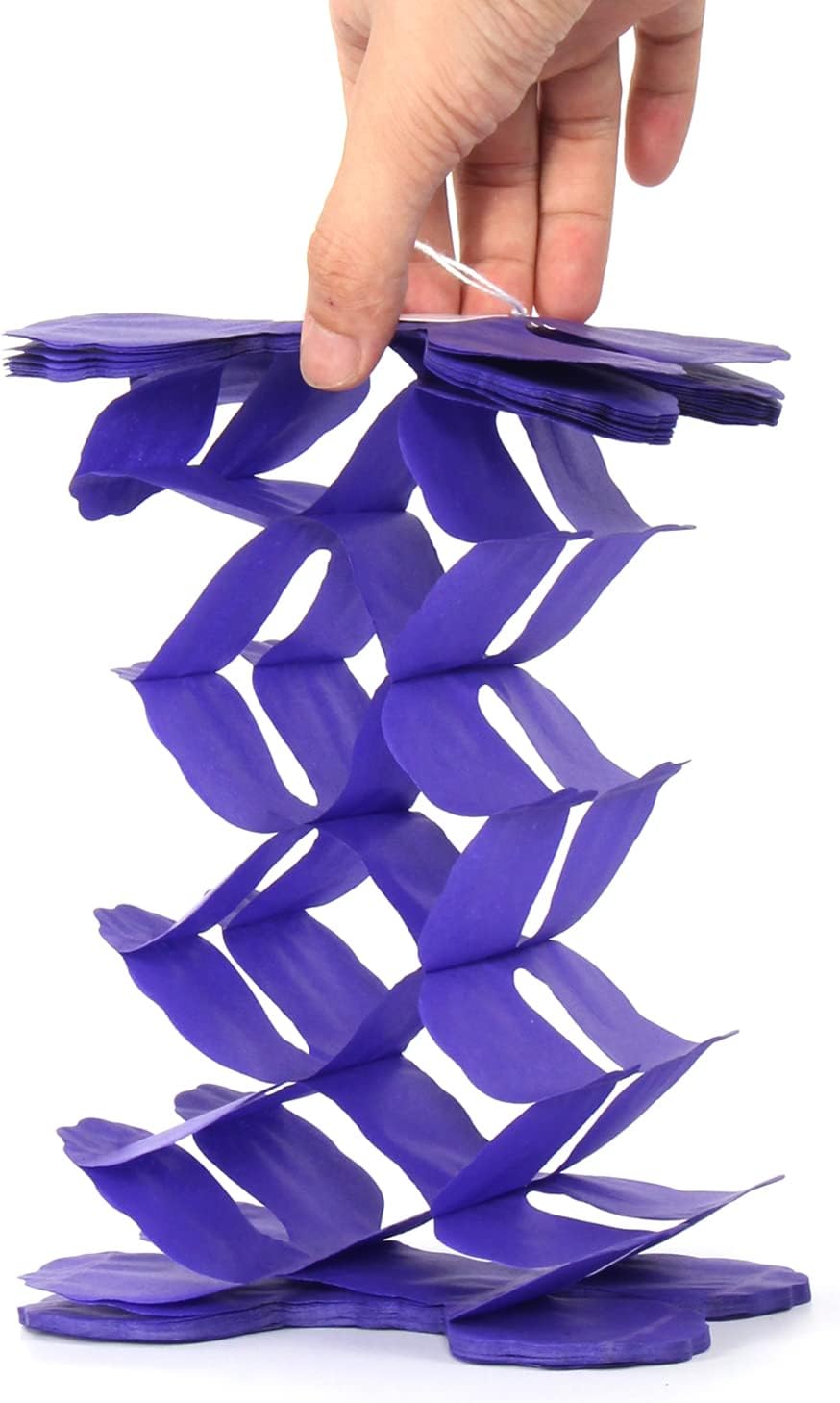 Purple-Gold Party Decorations Garland Streamers - 12pcs White Purple Lavender Graduation 4-Leaf
