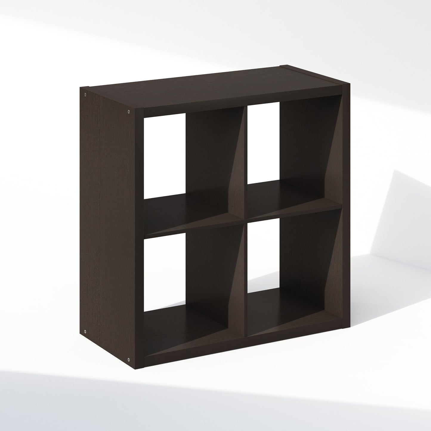 Furinno Cubic Extra Thick 4-Cube Closet Organizers and Storage, Dark Oak