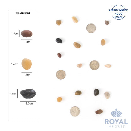 Royal Imports 5LBS River Rocks Decorative Ornamental Pebbles, Garden Landscaping Stones, Gravel