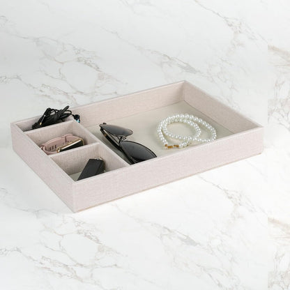 Desktop Storage Organizer, Nightstand or Dresser Organizer, Valet Tray, Entry Table Organizer, 4