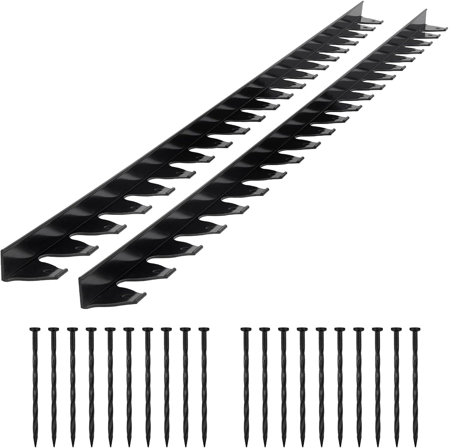 VEVOR Landscape Edging Border, 10Pcs 6 ft x 1.6 in Plastic Garden Edging with 60 Spikes