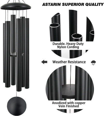 ASTARIN 60" Extra Large Wind Chimes Outside Metal WindChimes with Deep Tone, Outdoor Bass