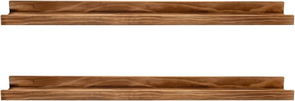 AZSKY Rustic Wood Floating Shelves for Nursery Books Long Wall Bookshelf Photo Picture Ledge Shelf