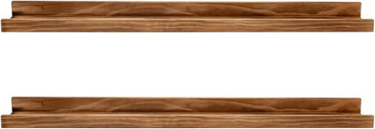 AZSKY Rustic Wood Floating Shelves for Nursery Books Long Wall Bookshelf Photo Picture Ledge Shelf