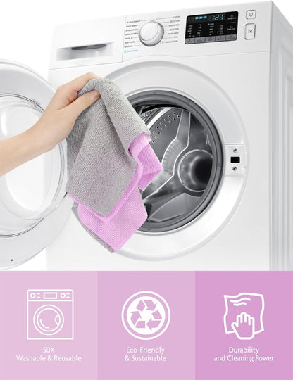 Fantasticlean Microfiber Cleaning Cloth Roll -75 Pack, Tear Away Microfiber Towels, 12" x 12"