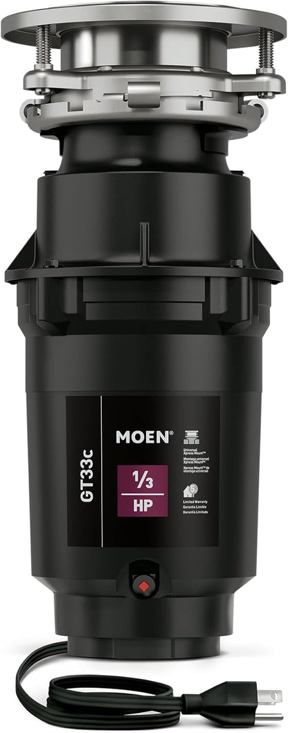 Moen GT33C Lite Series 1/3 Horsepower Continous Feed Garbage Disposal featuring Fast Track