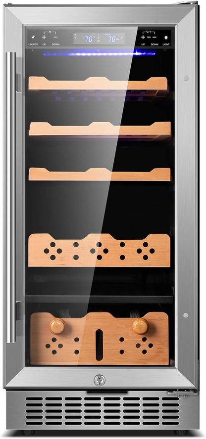 Tylza 88L Ciagr Humidor Cabinet, Humidity & Temp Control Electric Humidors for Cigars, 546 Counts