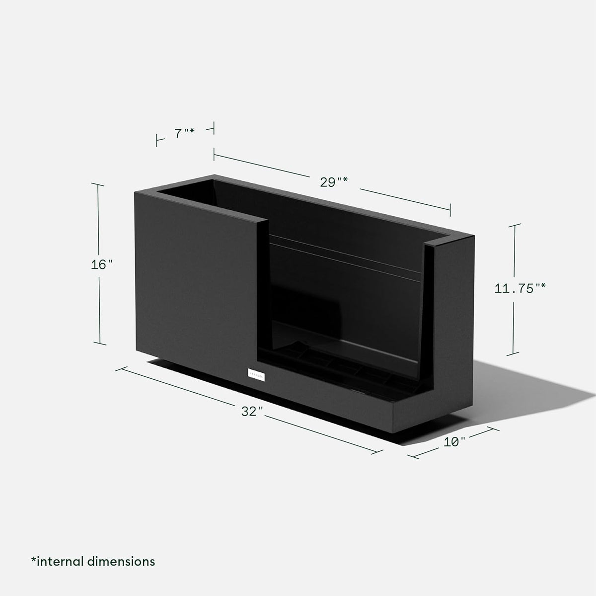 Veradek Block Series Long Box Planter - Large Rectangular Planter for Indoor or Outdoor Patio/Porch